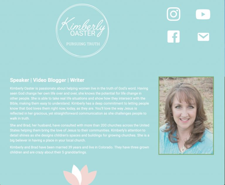 Kimberly Oaster's personal brand website