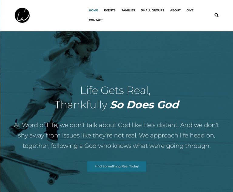 Word of Life Church website showcasing their community